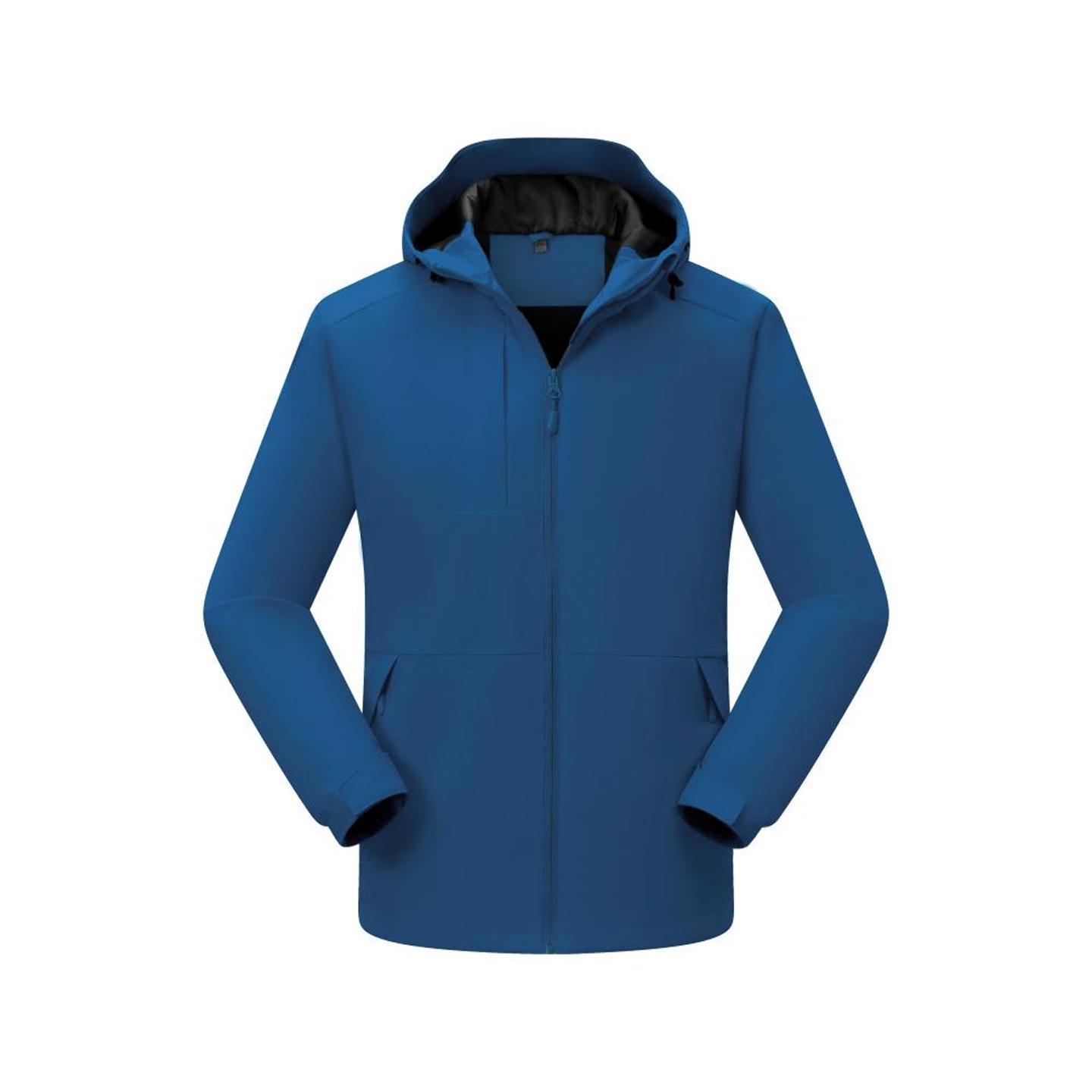 Unisex Waterproof Hooded Workwear Jacket - Customizable Logo, Windproof, for Men and Women Medium