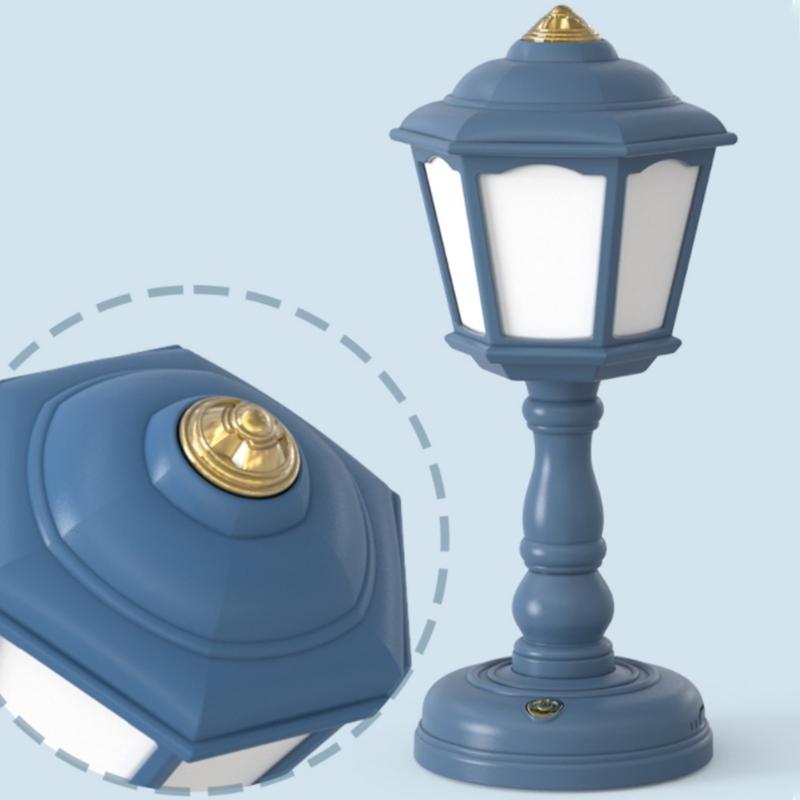 Desk Decor Retro Lamp USB Charging Table Lamp Mini Street Lamps Design Night Lights Touch-Dimmable Bedside Desk Light
