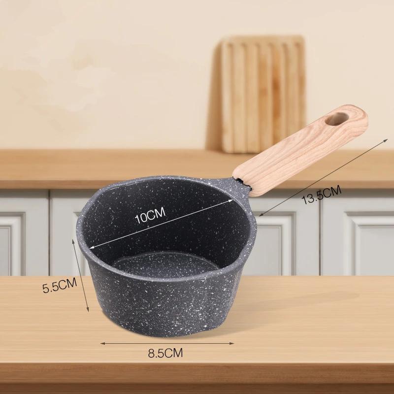 

Multifunctional Maifan Stone Small Pot Oil-splashing Non-stick Omelette Pan for Gas Stove Milk Pot Household Food Supplement Pot