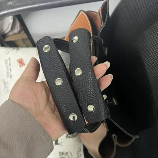 Leather Luggage Handle Cover: Anti-Slip, Removable, and Adjustable with Three Snaps