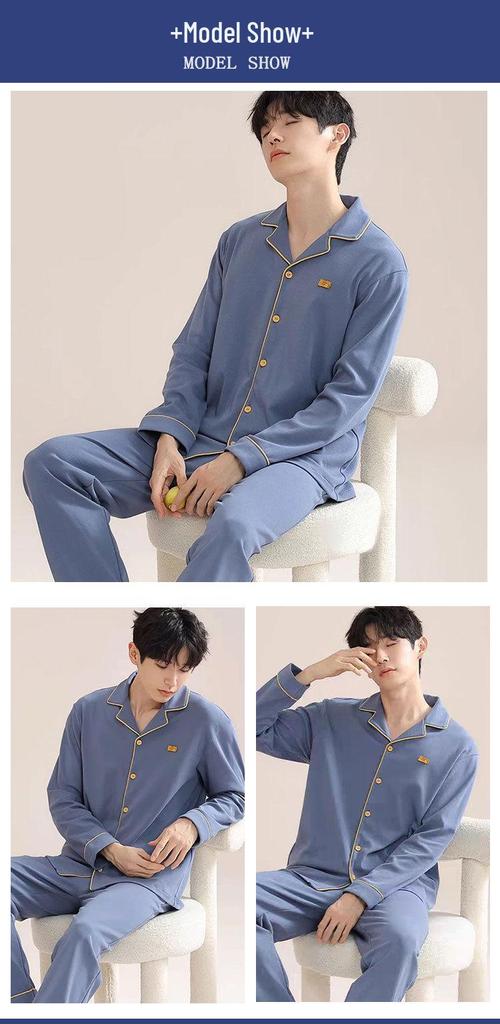 Good Luck Men's Red Festive Pajamas: Spring/Autumn Long Sleeve Cardigan, Pure Cotton, Solid Color, Loose Fit, Plus Size Home Wear Set