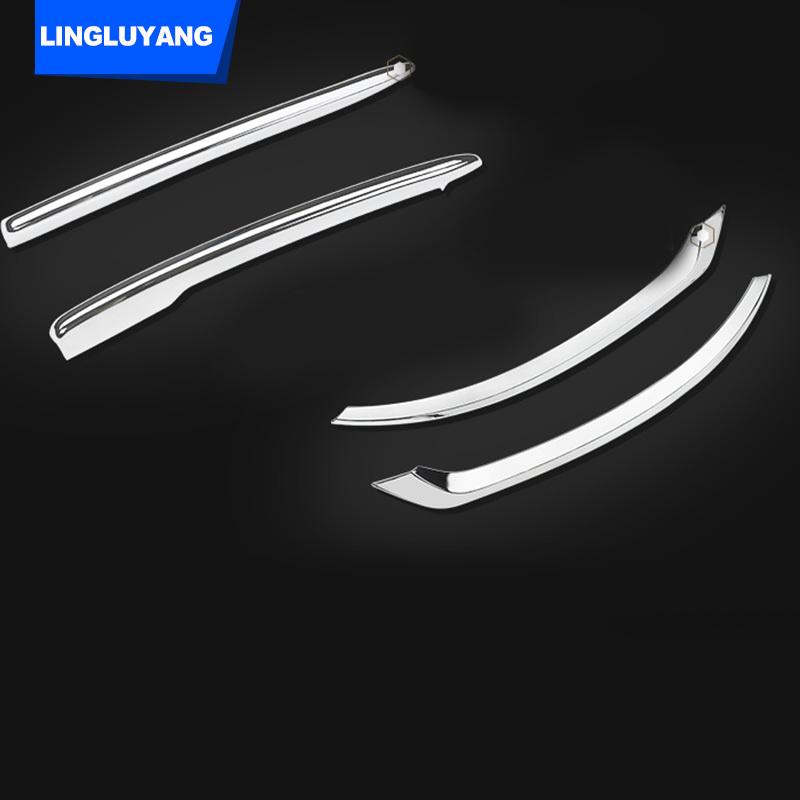 For Volvo XC90 2015- ABS Chrome Front Fog Lamp Decoration Rear Fog Lamp Decoration Cover Sticker Exterior Car Stickers