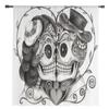 Love Skull Flowers Window Treatment Tulle Modern Sheer Curtains for Kitchen Living Room the Bedroom Curtains Decoration