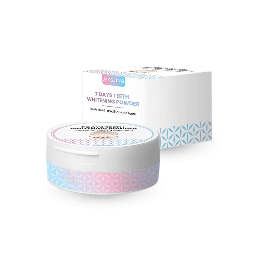 Tannbleking Tannpulver Flekker Kaffeflekker Teflekker Bleker Tennene Frisk Pust Sunn Tannpleie 50g