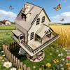 Treehouse 3D Wooden Puzzle Scale Miniature DO-IT-YOURSELF Miniature Kit Handcrafted Present Home Decor Assembly Toy