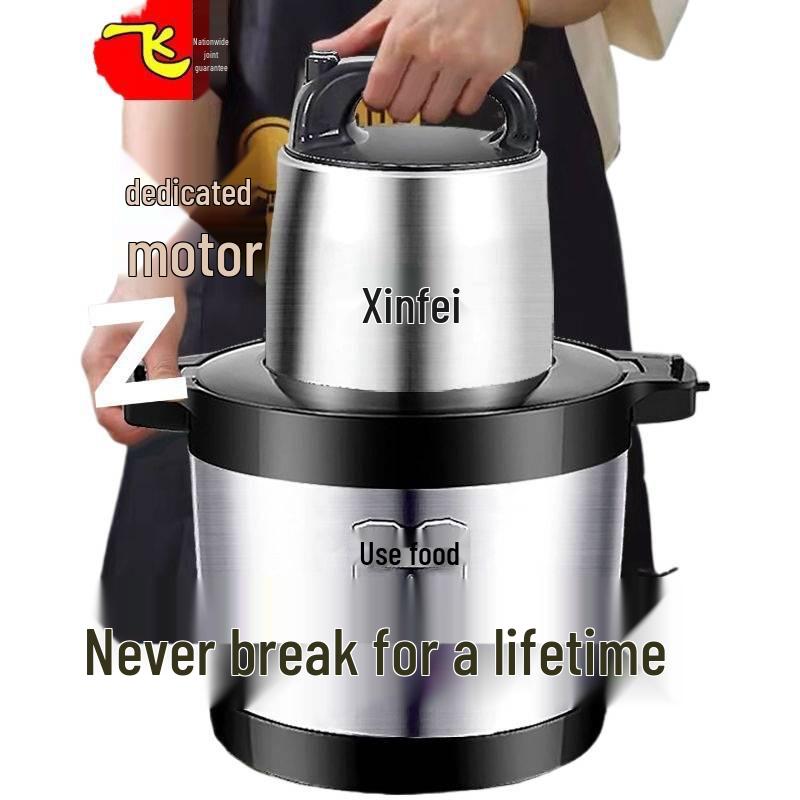 Leistungsstarker Elektrischer Fleischwolf und Mixer aus Edelstahl