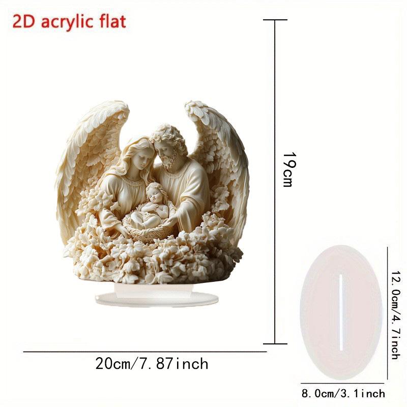 Creative Angel Guardian Acrylic Ornament for Home Decor
