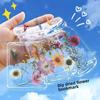 20PCS PET Bottle Shape Bookmark Transparent DIY Crafts Stationary Bookmark Waterproof Bookmark Scrapbook Sticker Plant Samples