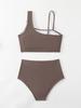 2024 Women's Solid Color Split Bikini - Stylish & Trendy Swimsuit