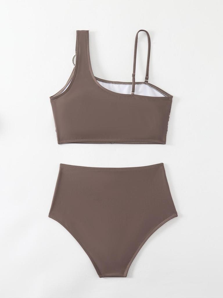 2024 Women's Solid Color Split Bikini - Stylish & Trendy Swimsuit