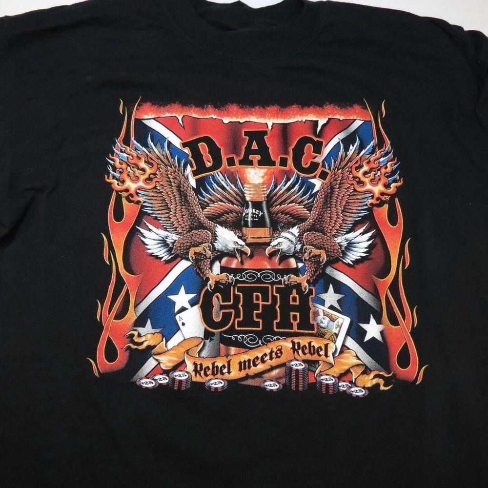 David Allan Coe Country Music REBEL MEETS REBEL T Shirt  Unisex T-Shirt M