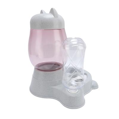 Automatic Pet Water Dispenser with Bowl Multifunctional Large Capacity Food Feeder and Waterer Set for Home