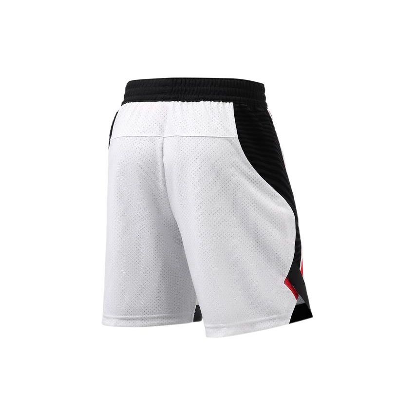 Li Ning Sports Basketball Series Casual Breathable Basketball Shorts Men Shorts White AAPR209-2