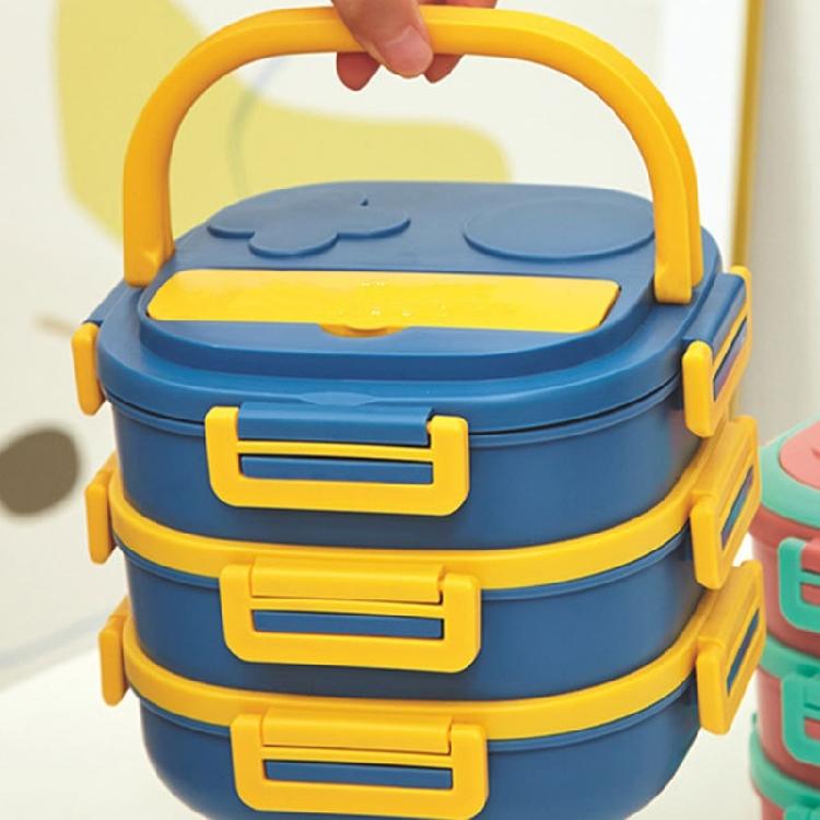 Elegant Two Level Lunch box with Seal Lid Unique Multi Layer Food Storage Box for Business Lunches and Outdoor Picnics