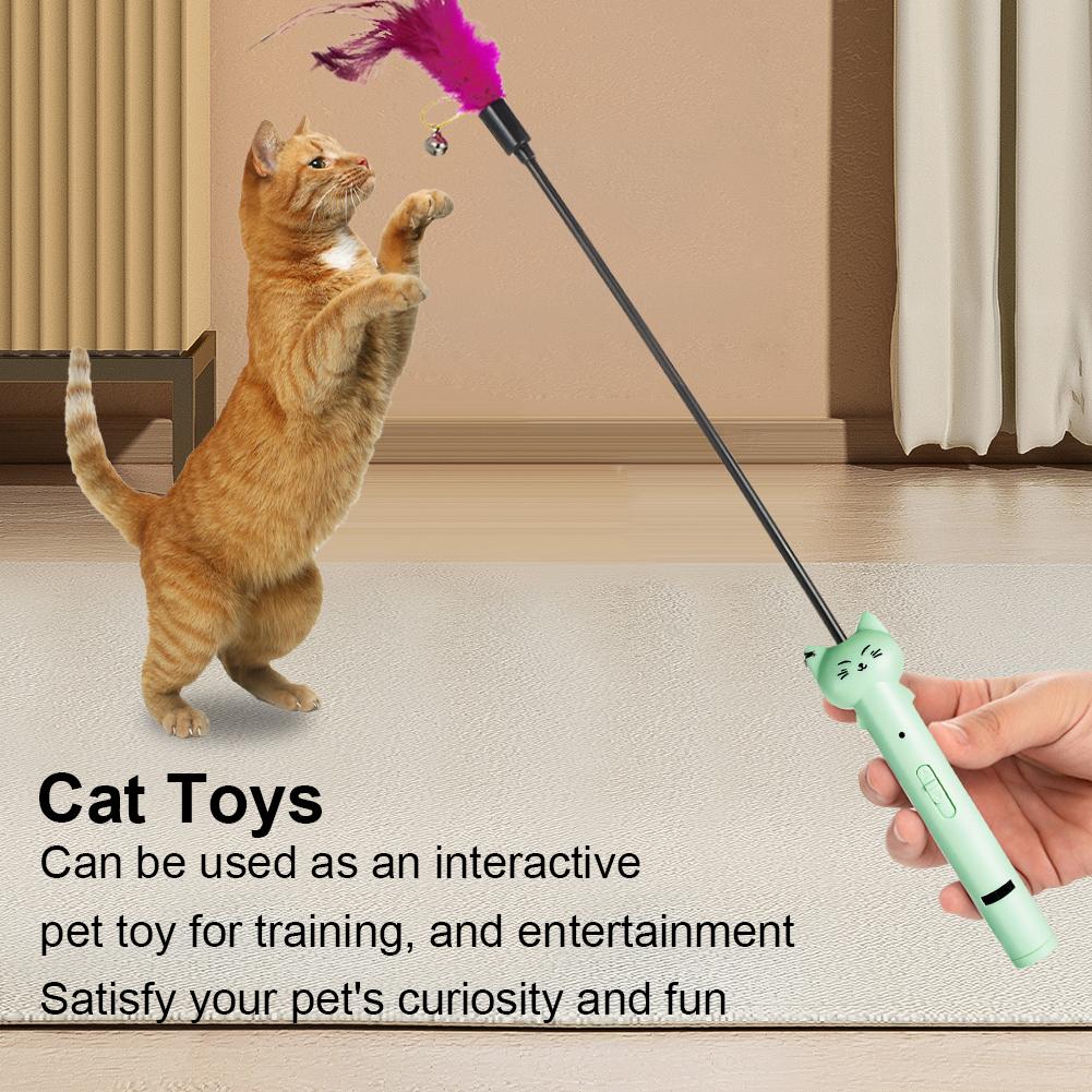 Cat Funny Stick with Infrared  Light Pattern Projection Cat Toy USB Charging Cat Funny Pen for Kitten Training Exercise