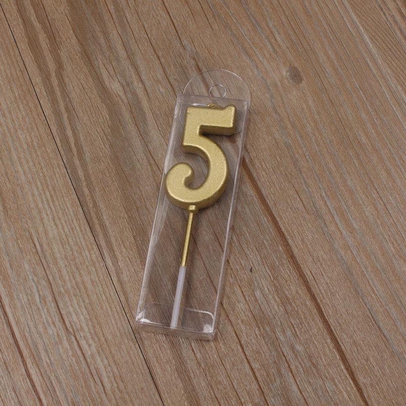 LIEI Gold Number Birthday Candle