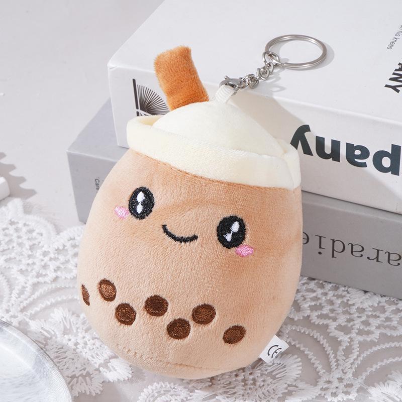 Fruit Bubble Tea Plush Keychain Doll Gift
