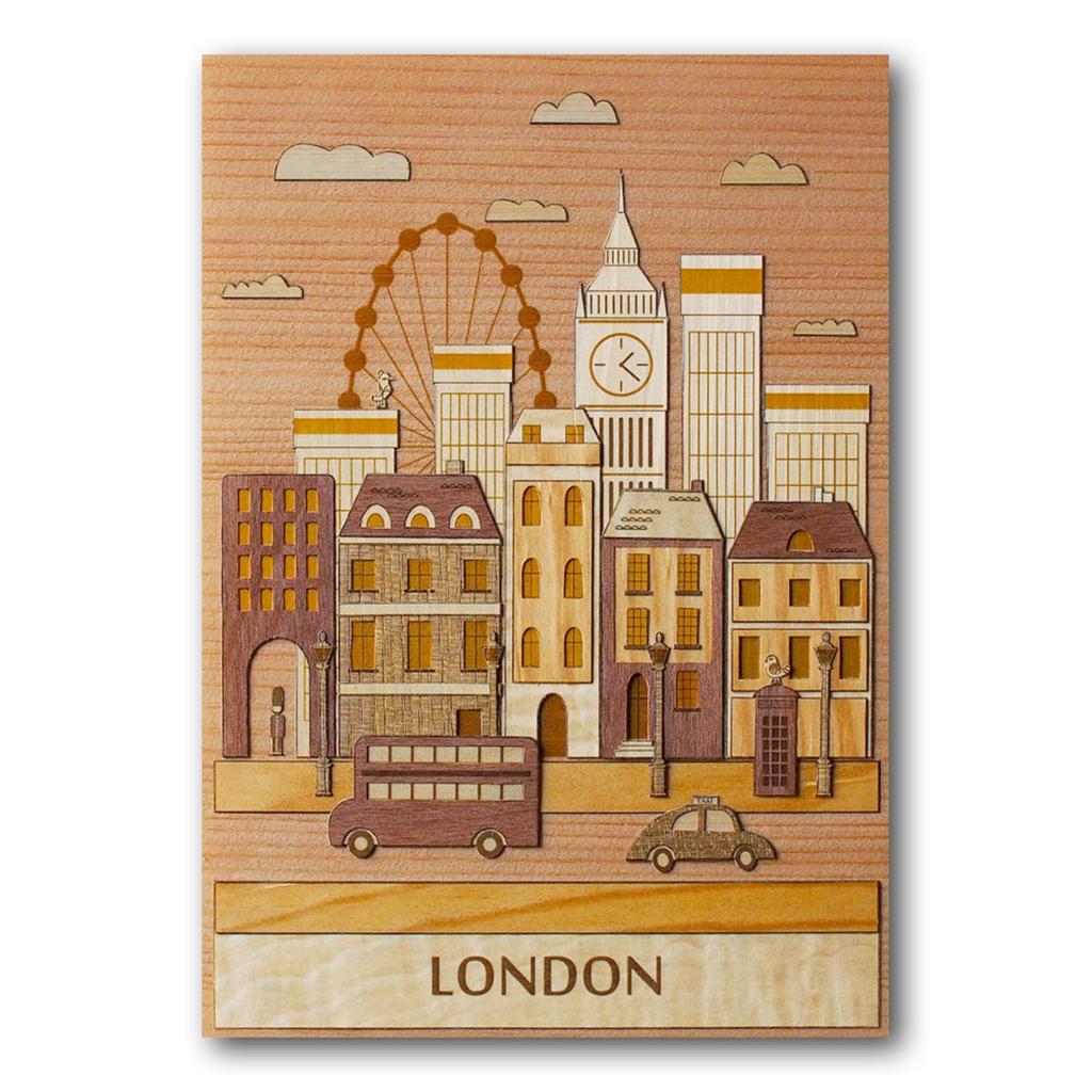 KINOWA "London" Woodblock Printing Original Handmade Kit, World Streets, Made In Japan