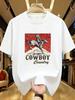 WDS0165Plus Size Unisexs Crew Neck Casual Short Sleeve TShirt Stretch Half Sleeve with Trendy Print