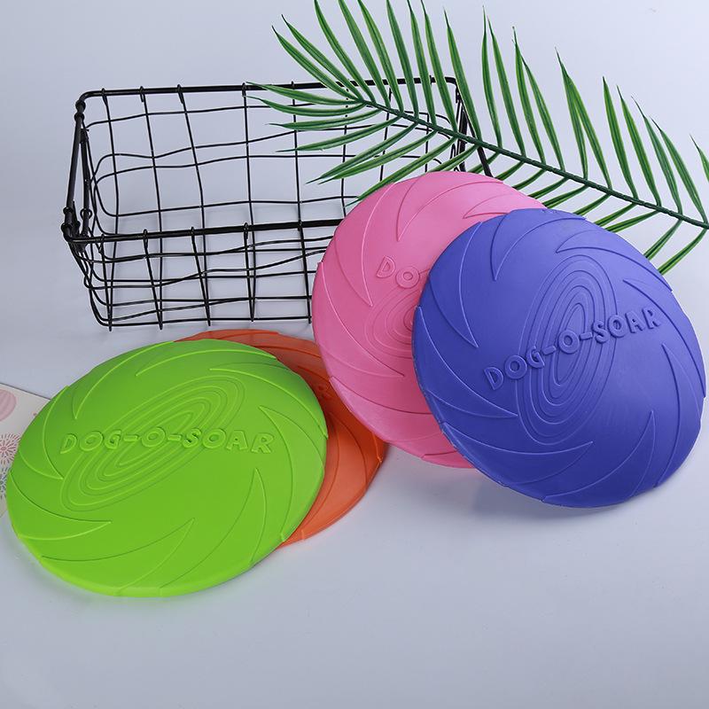 Pet Dog Frisbee Silicone Flying Disc Toy For Large Dog Outdoor Playing Training
