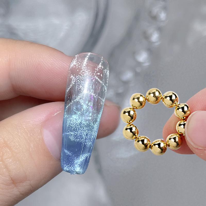 10Pcs Round Magnetic Bead Set For Nail Art Multi-Functional Strong Magnet Stones for Water Wave Ripple Cat Eye Design Nail Tools