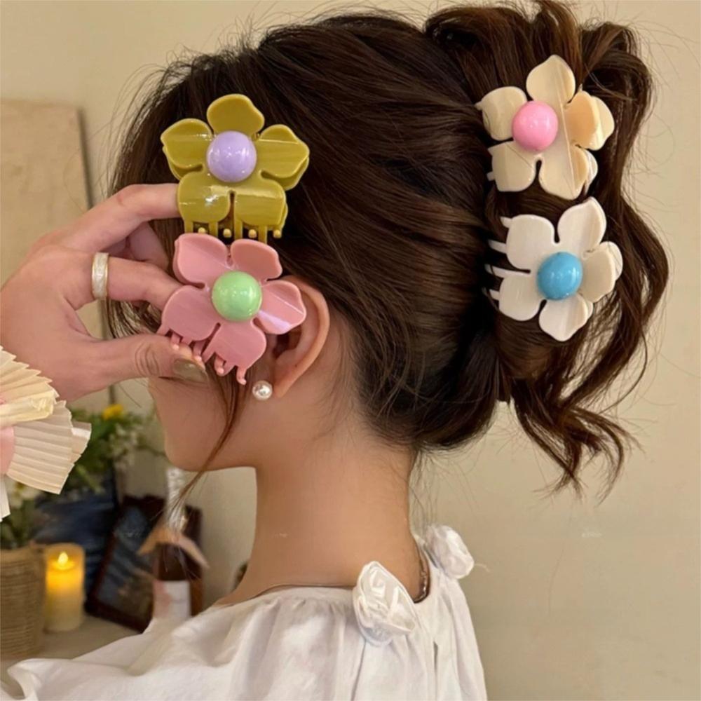 Hairpin Flower Hair Claw Plastic Plastic Shark Clip Creative Hair Crab Clip  Travel
