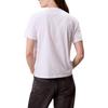 Calvin Klein Letter Floral Soft Breathable Slim Fit Short Sleeve T-Shirt Women T-Shirts Bright-White 478000S-110