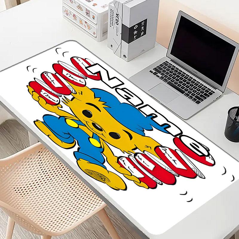Custom Name Personalized Bamse Pattern Mousepad, Laptop PC Desk Mat, Decorative Desk Mat for Home Keyboard Pad Gift