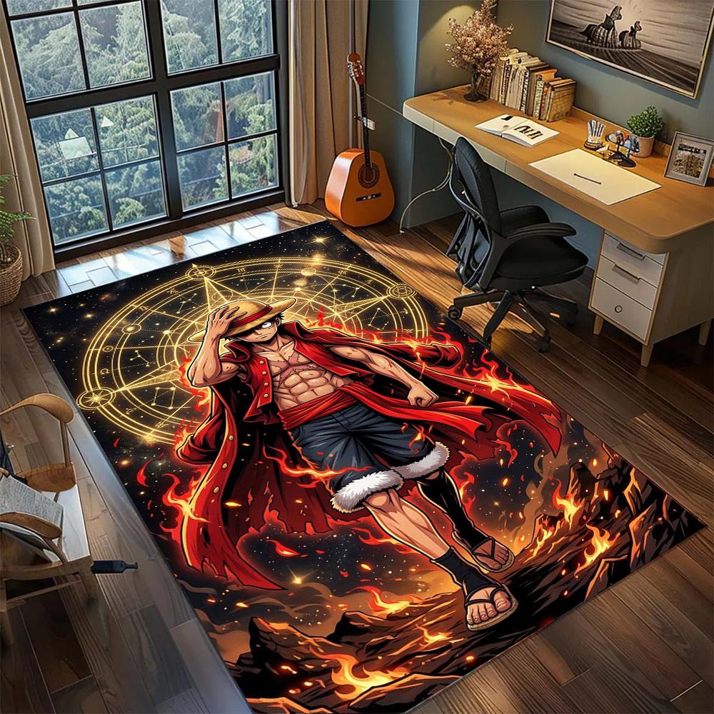 Luffy Carpet Stylish Home Decor, Non Slip Washable Large Area Floor Mat Rug Gamer Bedroom.-TING