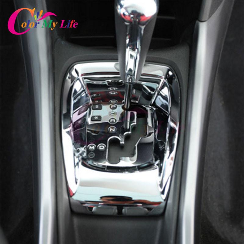 Car Gear Set Panel Trim Stickers Gear Shift Knob Cover Sticker for Peugeot 2008 2014 2015 2016 2017 AT