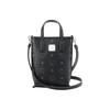 Monogramm Metall Logo Magnetverschluss Abnehmbarer Schultergurt Leder Pommes-Tüte Tote Crossbody Mini Damen Taschen Schwarz MWRAASE03BK001