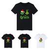Festive Christmas The Grinch Short Sleeve T-shirt With Resting Grinch Face Design