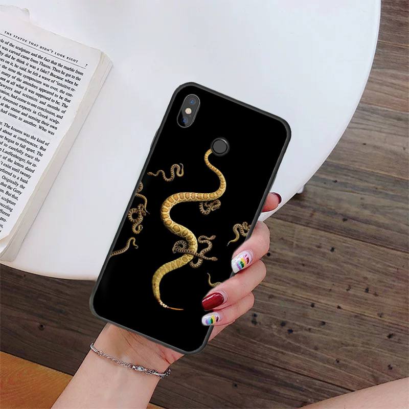 Hand Snake Flower Snake Painting Art Phone Case For Xiaomi Redmi 4X 5Plus 6A 7 7A 8 8A Redmi Note 4 5 7 8 9 Note 8T 8Pro 9Pro