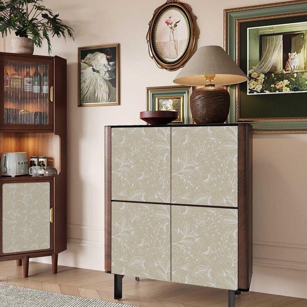 1 Rolle selbstklebende Tapete, abziehbar und aufklebbar, abnehmbare Boho-Blatt-Tapete, wasserdichter Wandaufkleber für Heimwerker-Baumaterial