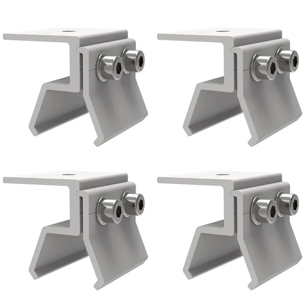 Set of 14 Aluminium Standing Seam Clamps for Solar Panel Installation On Standing Seam Roofs with Stainless Steel Screws