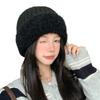 Versatile Velvet Knitted Hat for Outdoor Travel Windproof and Warm Hat Korean Style Casual Large Head Cap