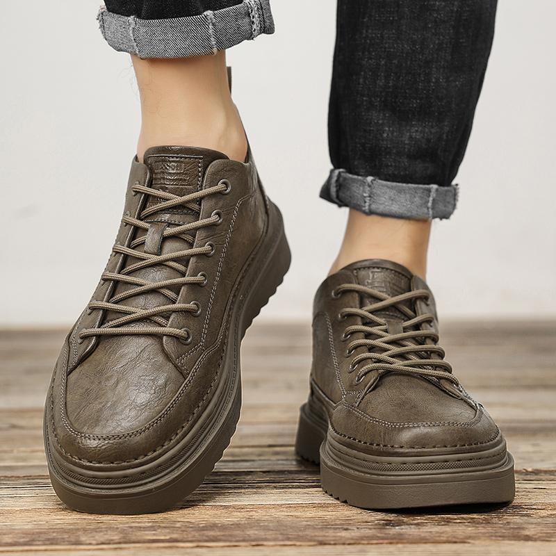 Fashion Men's Round Toe Board Shoes Comfortable Minimalist Design Style Youth Outdoor Fashion Party Daily Office Casual Black Shoes