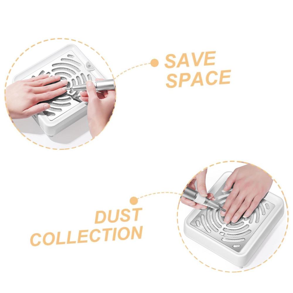 Professional Nail Dust Collector For Manicure Extractor Fan For Manicure Dust Absorber With Removable Filter