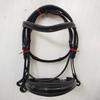 Beautiful Shimmer Patent Dressage Leather Bridle Brow-Band Leather with Padding for Horses .