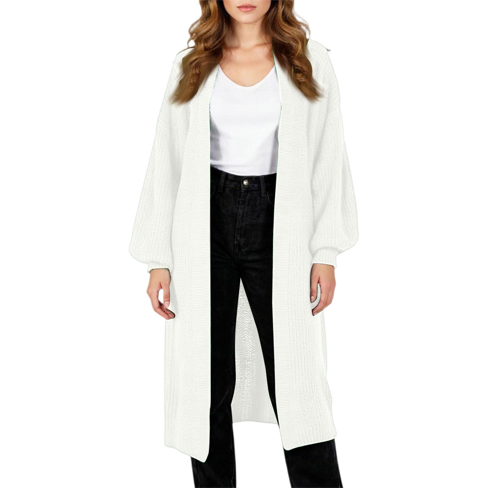 

Fashionable Women s Long Knitted Sweater Cross-border Winter Knitted Jacket XL