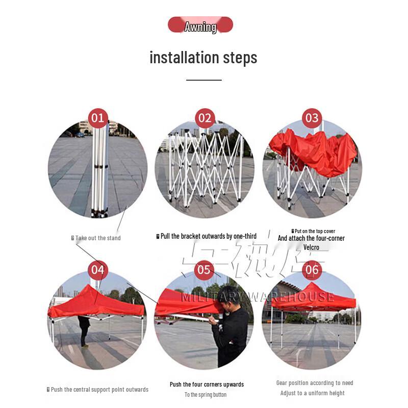 Retractable Outdoor Awning Tent with Side Walls