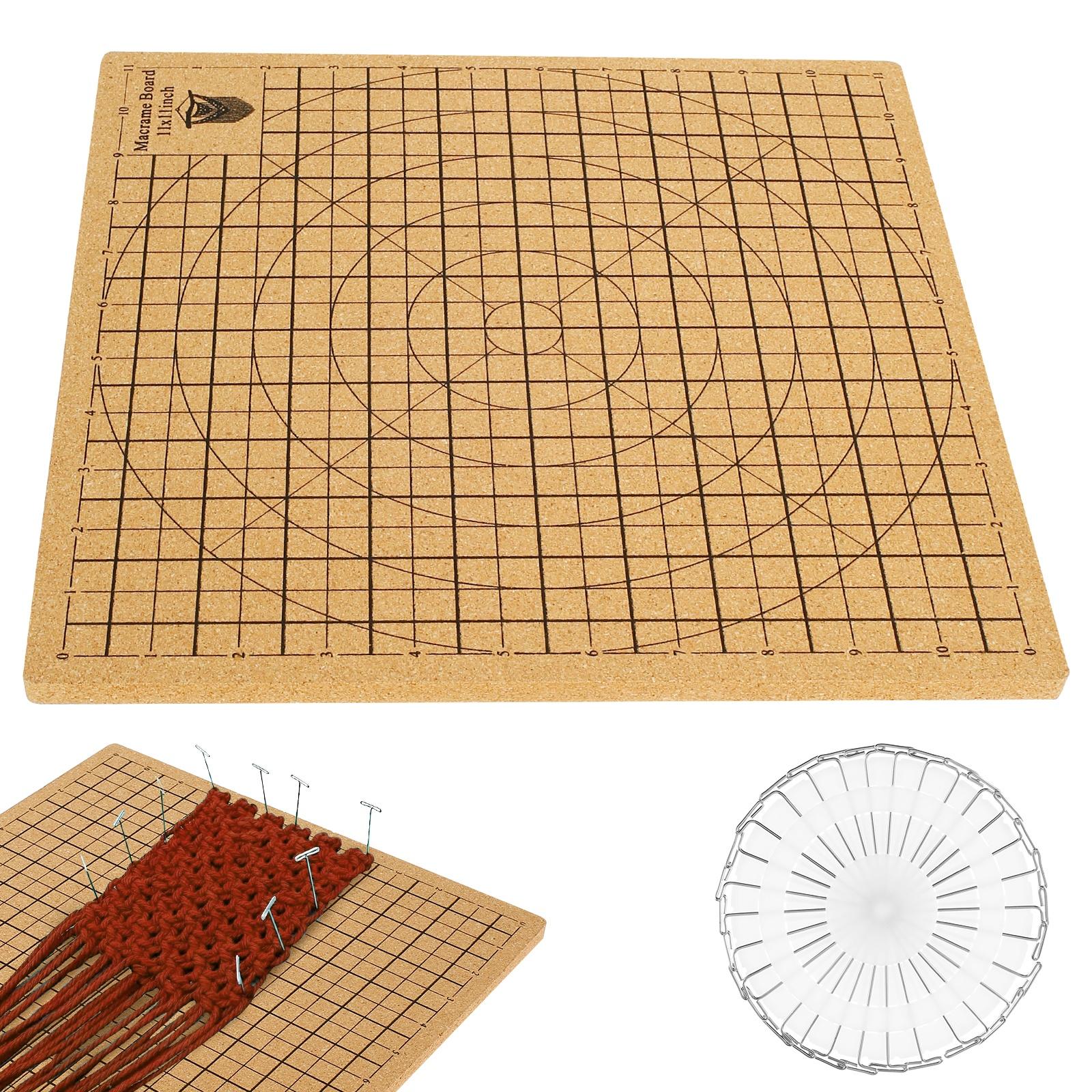 

Доска для макраме Двусторонняя Доска для проектов макраме Многоразовая Портативная Плетеные доски с булавками Набор инструментов для плетения для завязывания шнура