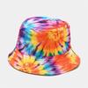 Cappello a secchiello da pesca parasole da esterno per donna uomo arcobaleno reversibile