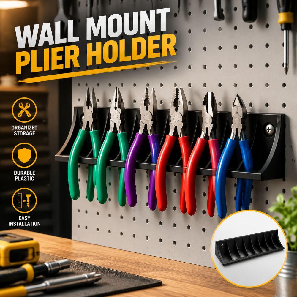 Wall Mounted Pliers Rack Heavy Duty Hand Tool Storage Rack New Wrench Organizer Workshop