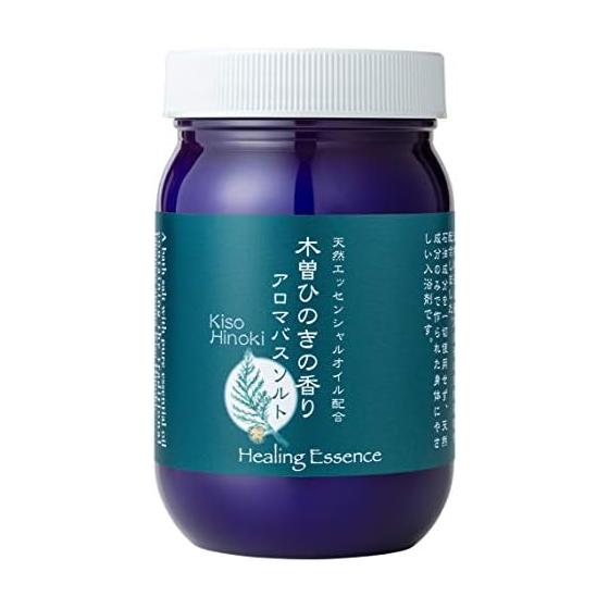 Kiso Hinoki Scented Aroma Bath Salts [Additive-free, Skin-friendly] Bath Salts, Moisturizing, Warm Bath, 420g, Measuring Spoon Included