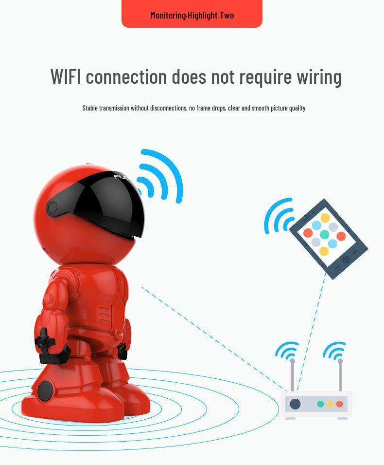 360° Panoramic HD WiFi Camera with Night Vision & Mobile Remote Monitoring