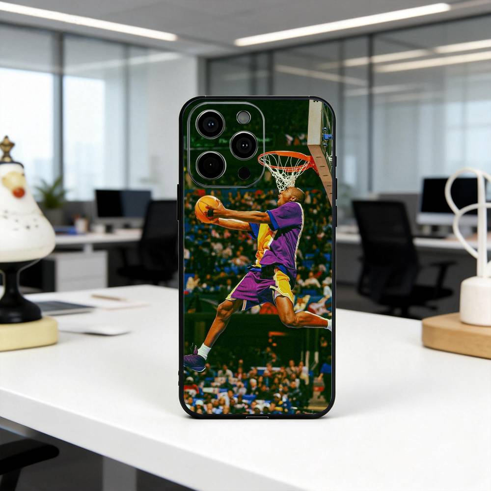 

Basketball K-Kobe B-Bryant-KB Phone Case For iPhone 17,16,15,14,13,12,11 Plus,Pro Max,XS,Soft Silicone Black Cover iPhone15pro