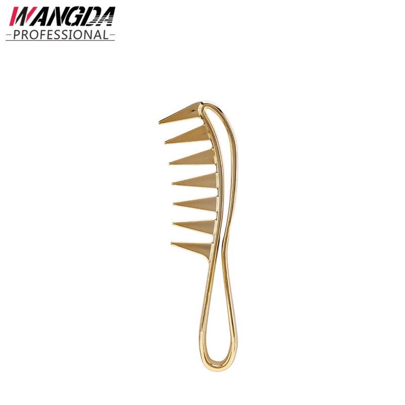Galvanisierter Kamm mit breiten Zinken zum Stylen von lockigem Haar