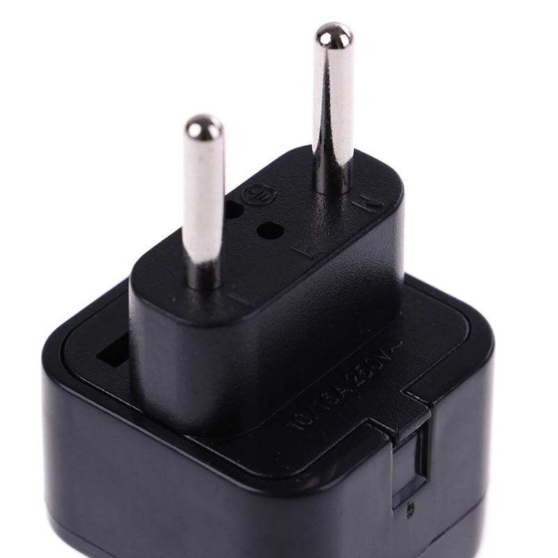 Adaptador de Enchufe Europeo de Brasil a 2 Divisores Universal UK/US/EU/AU 2 3 Pines