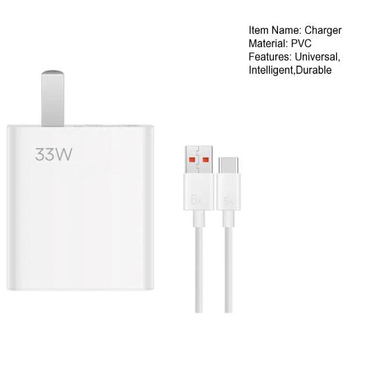 33W QC3.0 Fast Wall Charger with 6A USB-C Cable Multi-device Charger Compatible with